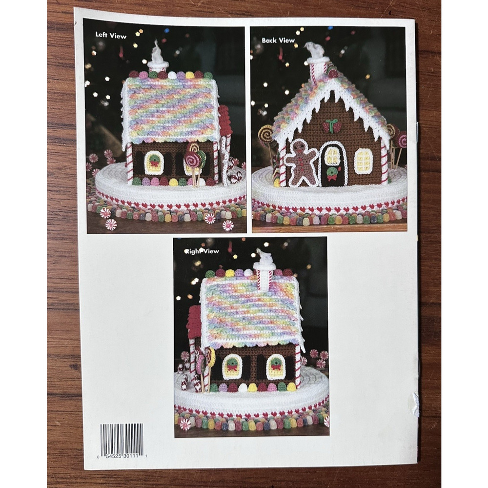Vintage 90s Gingerbread House CROCHET Pattern Book 101061 R Kropp Christmas - Picture 4 of 4